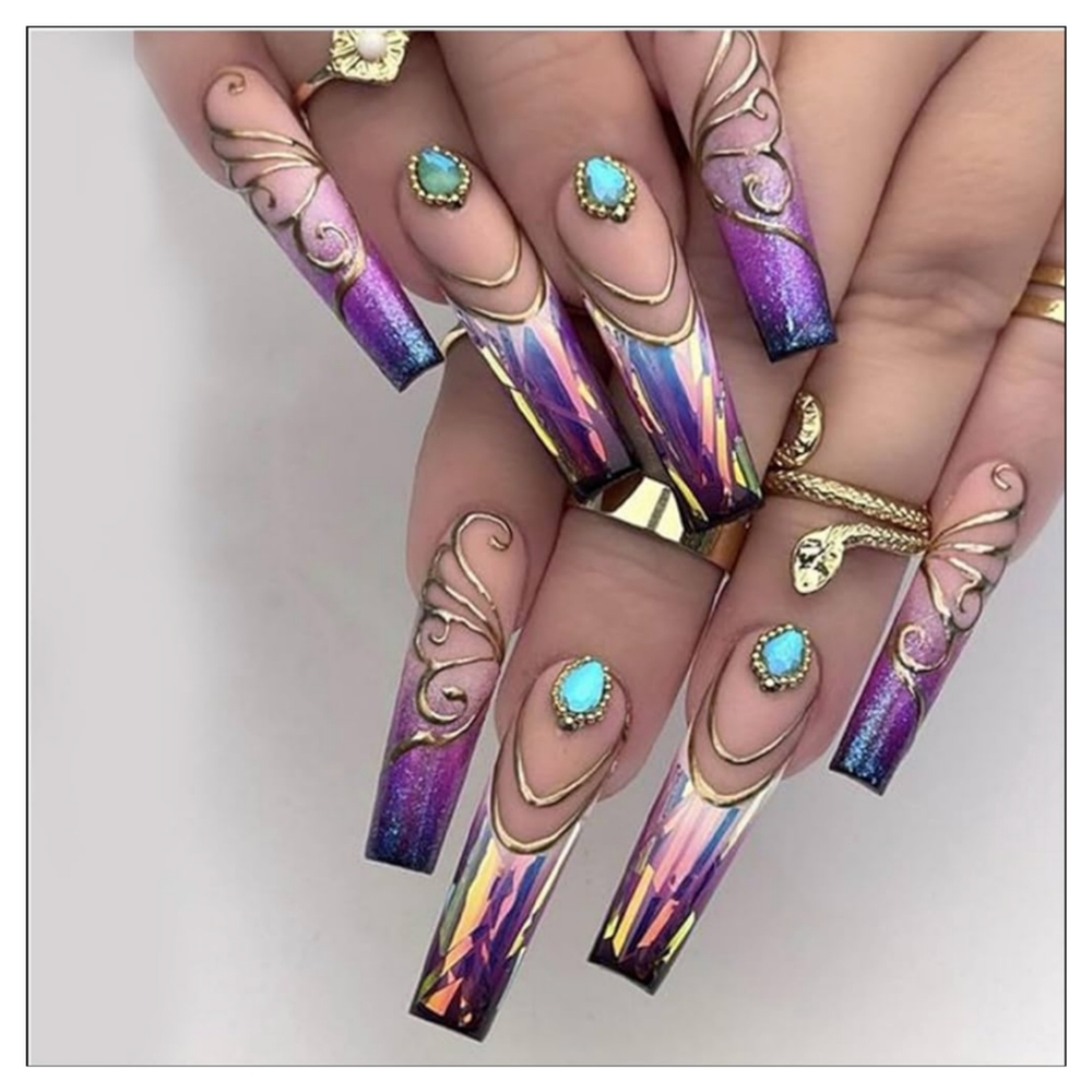 Extra long fake nails